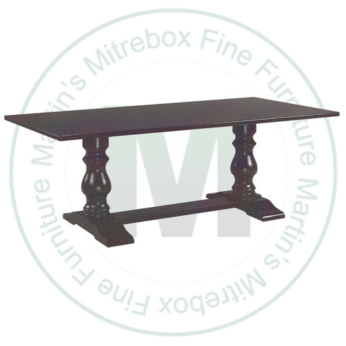 Oak Jamestown Solid Top Double Pedestal Table 42''D x 72''W x 30''H