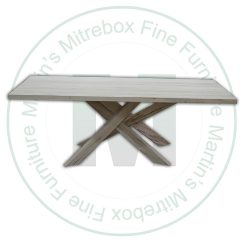 Oak Kara Solid Top Double Pedestal Table 48'' Deep x 96'' Wide x 30'' High