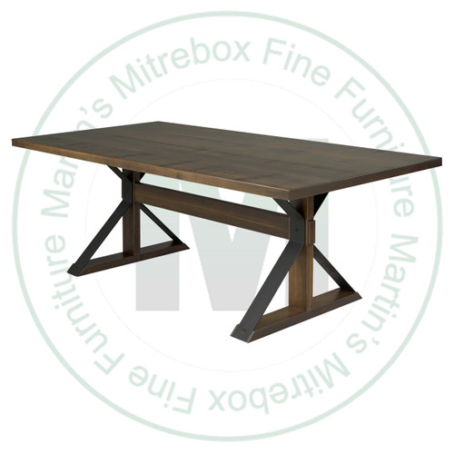 Oak Moorhouse Solid Top Double Pedestal Table 48''D x 108''W x 30''H