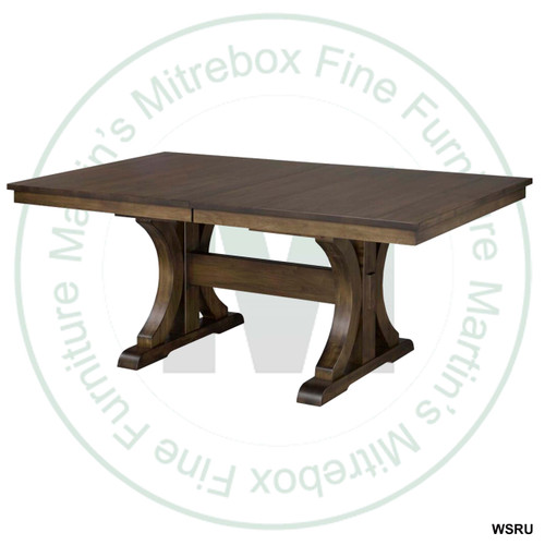 Maple Monkton Solid Top Double Pedestal Table 42''D x 84''W x 30''H