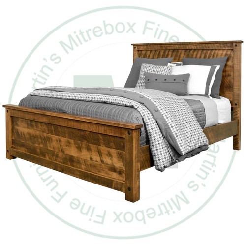 Pine Adirondack King Bed With 22'' High Footboard