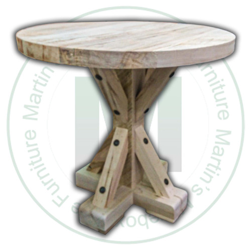 Pine Shore Round End Table 24''D x 24''W x 22''H
