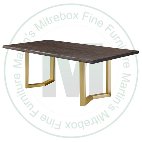 Oak Palisades Solid Top Double Pedestal Table 48''D x 108''W x 30''H