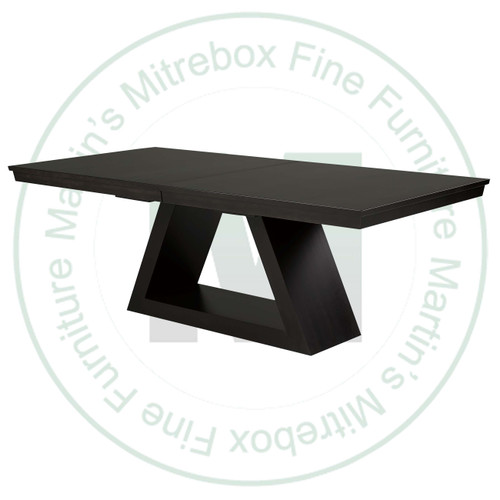 Oak Shard Double Pedestal Table 48''D x 72''W x 30''H With 2 - 12'' Leaves