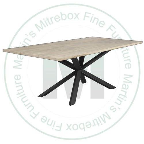 Oak Norseman Solid Top Double Pedestal Table 42''D x 72''W x 30''H Has 2 - 16'' Extensions