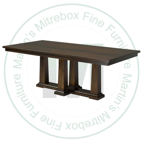 Maple Parthenon Double Pedestal Table 42''D x 84''W x 30''H And 2 - 16'' Extensions Has 1.75'' Thick Top