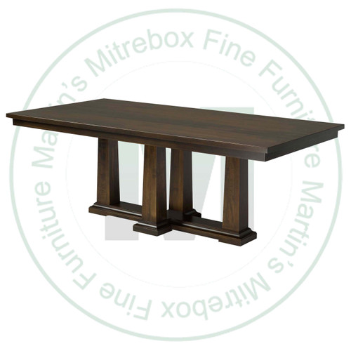 Wormy Maple Parthenon Double Pedestal Table 42''D x 108''W x 30''H Solid Top Table Has 1.25'' Thick Top