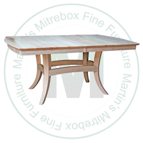 Wormy Maple Tokyo Solid Top Double Pedestal Table 54''D x 84''W x 30''H