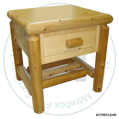 Mountain Lodge Log 1 Drawer Nightstand