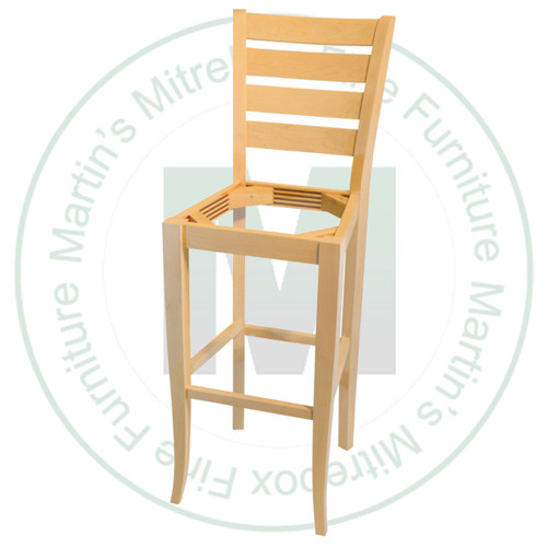 Maple 30'' Sienna Bar Stool With Wood Seat