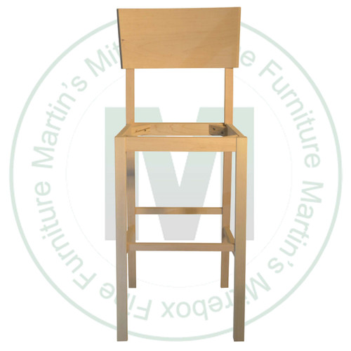 Wormy Maple 30'' Kirkland Bar Stool With Wood Seat