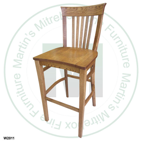 Maple 30'' Athena Bar Stool With Wood Seat