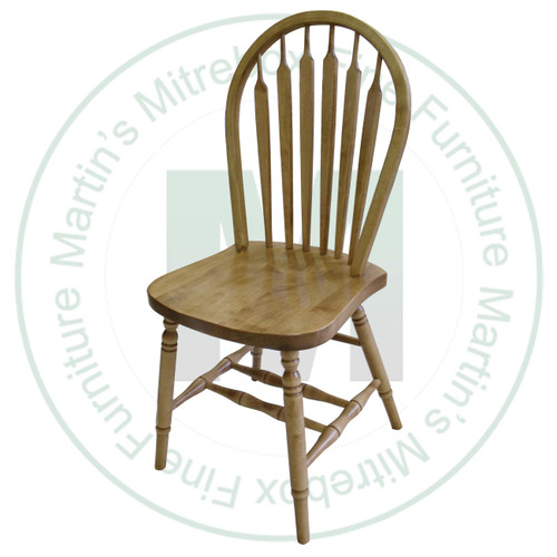 Pine Small Arrow Hoop Side Chair With Wood Seat