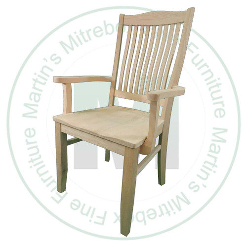 Maple Alexandria Arm Chair With Wood Seat