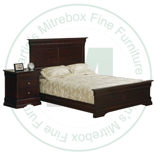 Oak Phillipe Queen Bed With Low Footboard