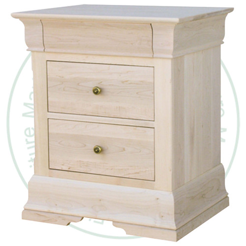 Wormy Maple Phillipe 3 Drawer Power Option Nightstand