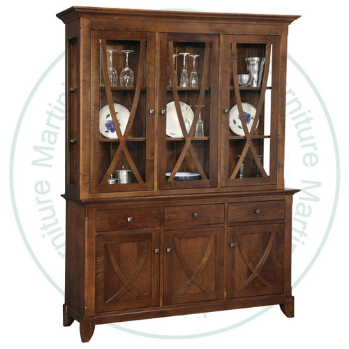 Wormy Maple Florence 3 Drawer 6 Door Hutch