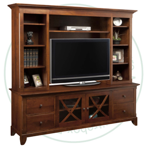 Wormy Maple Florence 83" HDTV Hutch Cabinet