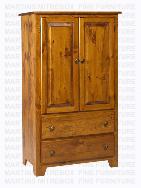 Pine Havelock Mini Wardrobe 20''D x 34''W x 60''H