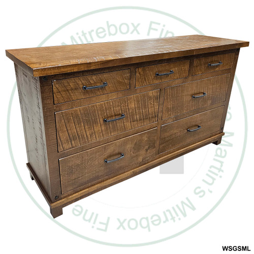 Pine Adirondack 6 Drawer Dresser