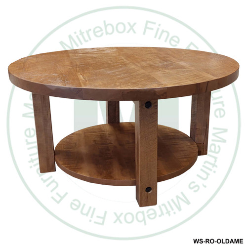 Pine Adirondack Round 1 Shelf Large Coffee Table