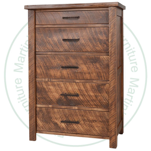 Wormy Maple Edgewood 5 Drawer Chest