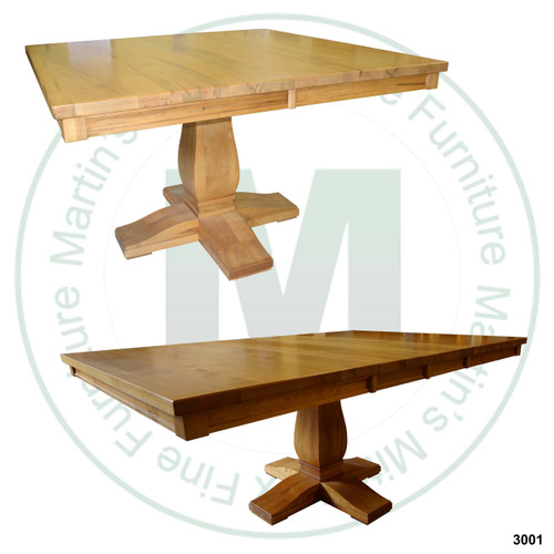 Maple Barcelona Single Pedestal 42''D x 48''W x 30''H With 1'' Thick Top