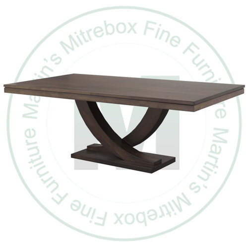 Wormy Maple Los Angeles Solid Top Double Pedestal Table 42''D x 84''W x 30''H With 2 - 16'' Extensions