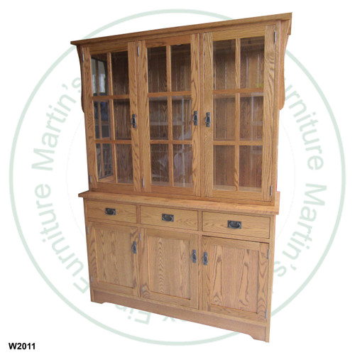 Oak Mission 6 Door 3 Drawer Hutch And Buffet