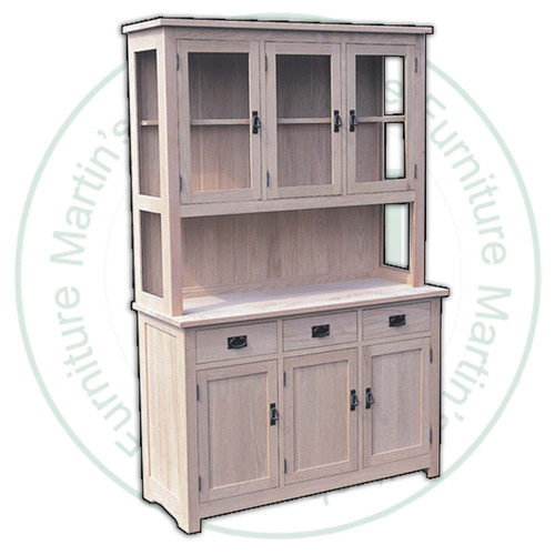 Oak Shaker Hutch And Buffet 53''W x 81''H x 18''D