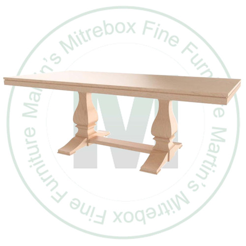 Wormy Maple Hutton Solid Top Double Pedestal Table 42''D x 120''W x 30''H