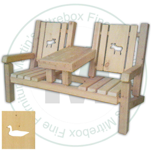 Cedar Creek Square White Cedar Cut - Out Loon Tea Set