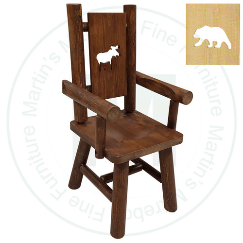 Hinterland Cut - Out Bear Log Arm Chair.