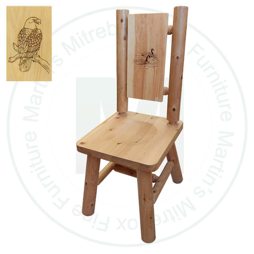 Hinterland Branded Eagle Back Log Side Chair.