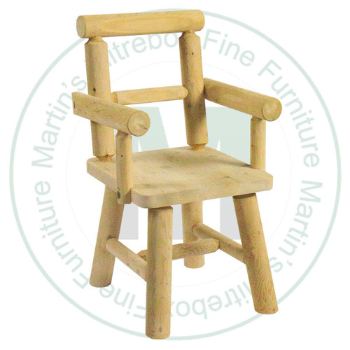 Hinterland Horizontal Log Dining Arm Chair.