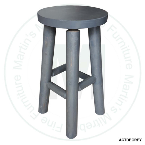 Hinterland Log Round 24'' High Swivel Stool.