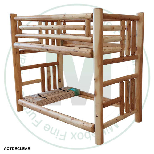 Hinterland Twin Over Twin Log Bunk bed.