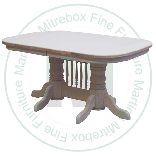 Oak St Jacobs Double Pedestal Table 42''D x 96''W x 30''H With 4 - 12'' Leaves Table Has 1.25'' Thick Top
