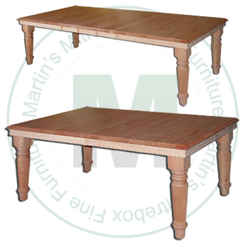 Oak Wellington Extension Harvest Table 42''D x 48''W x 30''H With 2 - 12'' Leaves