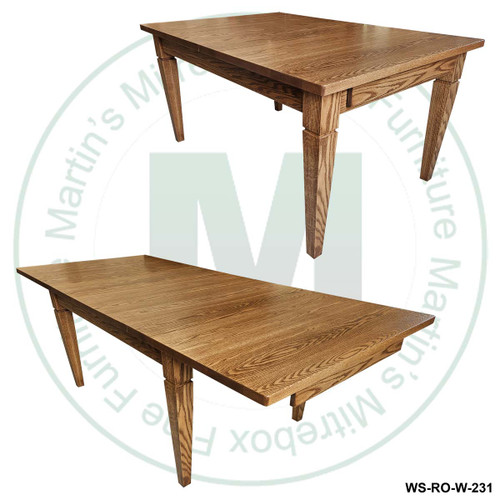Wormy Maple Elmira Harvest 1.25'' Table Top 48''D x 96''W x 30''H With 3 - 12'' Leaves
