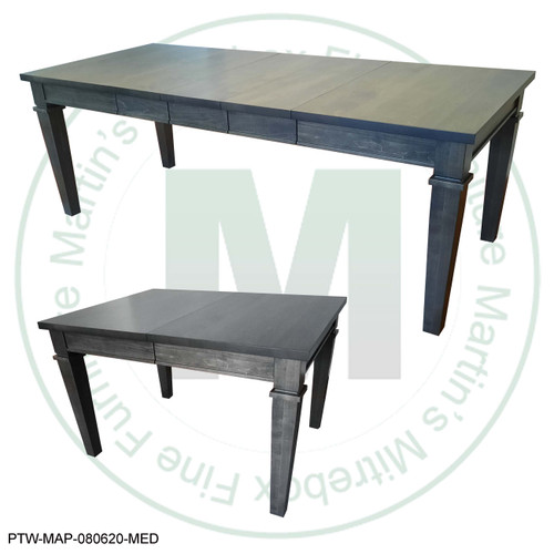 Maple Arizona Extension Harvest Table 36''D x 60''W x 30''H With 3 - 12'' Leaves