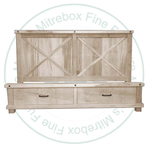 Wormy Maple Truss Queen 2 Drawer Storage Bed