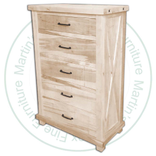 Wormy Maple Truss 5 Drawer Chest