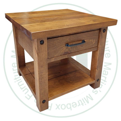 Maple Adirondack 1 Drawer and Shelf End Table
