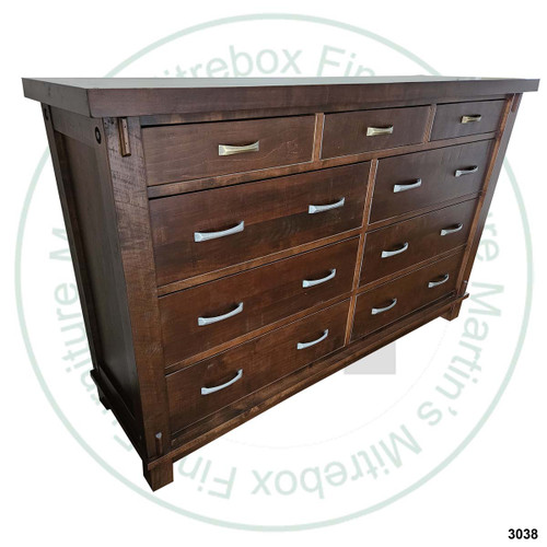 Maple Timber 9 Drawer Wide Mule Dresser
