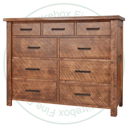 Pine Edgewood 9 Drawer Wide Live Edge Dresser