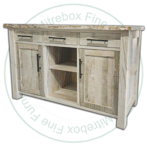 Wormy Maple Edgewood 2 Door and 3 Drawer Live Edge Coffee Bar