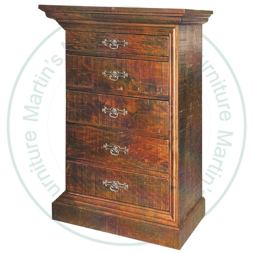 Maple Rustic Philippe 5 Drawer Chest