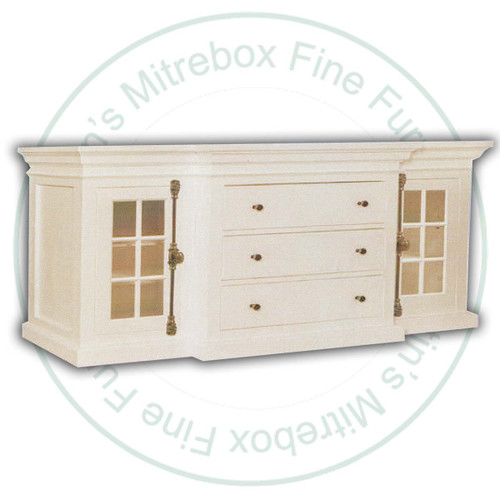 Maple Alexandria 2 Glass Door and 3 Drawer Sideboard