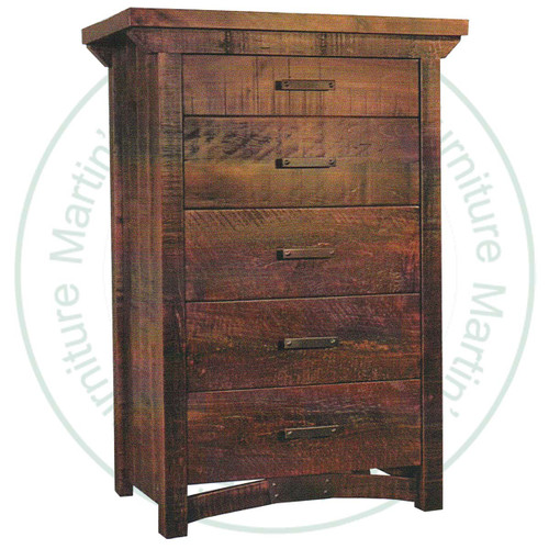Oak Rustic Carlisle 5 Drawer Chest